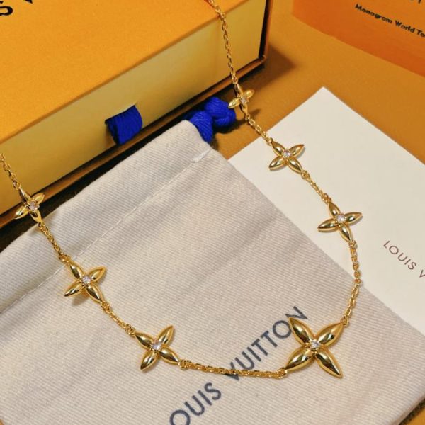 replica,repliche,fake,1:1,earrings,bracelet,ring,jewelry LOUIS VUITTON Collana Louisette Signature in metallo