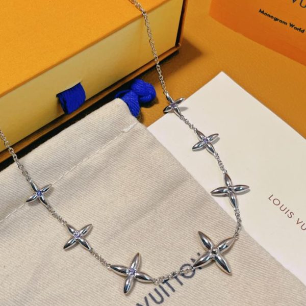 replica,repliche,fake,1:1,earrings,bracelet,ring,jewelry LOUIS VUITTON Collana Louisette Signature in metallo