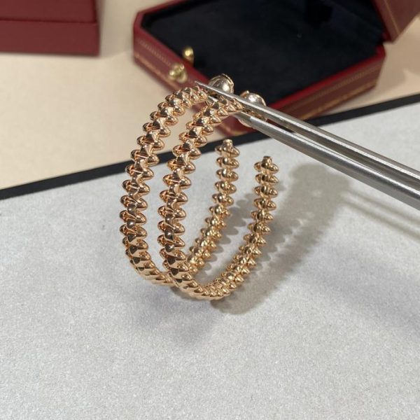 replica,repliche,fake,1:1,earrings,bracelet,ring,jewelry Orecchini grandi con elemento rivetto Cartier