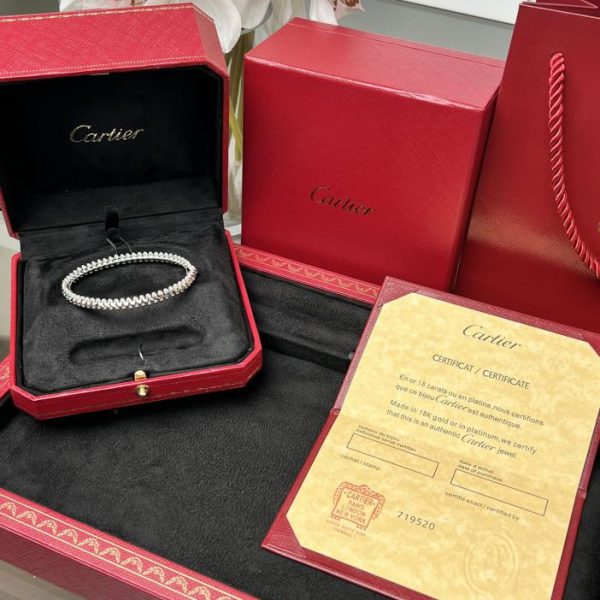 replica,repliche,fake,1:1,earrings,bracelet,ring,jewelry Bracciale senza diamanti con rivetto stretto serie Cartier Clash