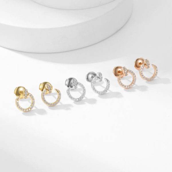 replica,repliche,fake,1:1,earrings,bracelet,ring,jewelry Orecchini serie nail Cartier