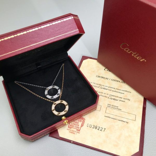 replica,repliche,fake,1:1,earrings,bracelet,ring,jewelry Collana Cartier LOVE pancake in gypsophila