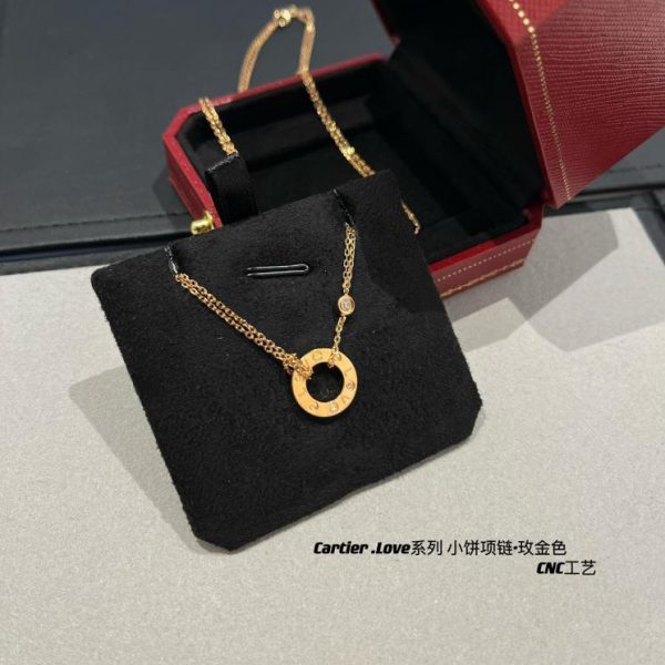replica,repliche,fake,1:1,earrings,bracelet,ring,jewelry Collana torta Cartier serie Love