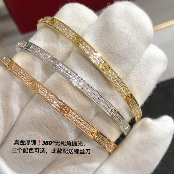 replica,repliche,fake,1:1,earrings,bracelet,ring,jewelry Bracciale d’amore Respiro del bambino di Cartier versione stretta