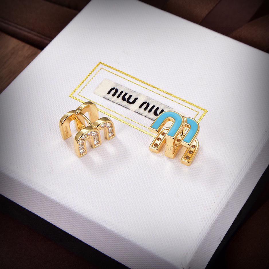 replica,repliche,fake,1:1,earrings,bracelet,ring,jewelry Orecchini con lettera Miu Miu