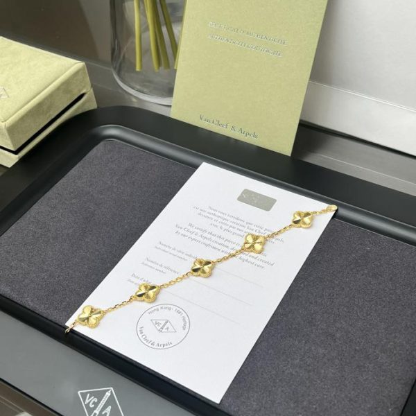 [Versione top] Bracciale Van Cleef & Arpels vca laser oro a cinque fiori