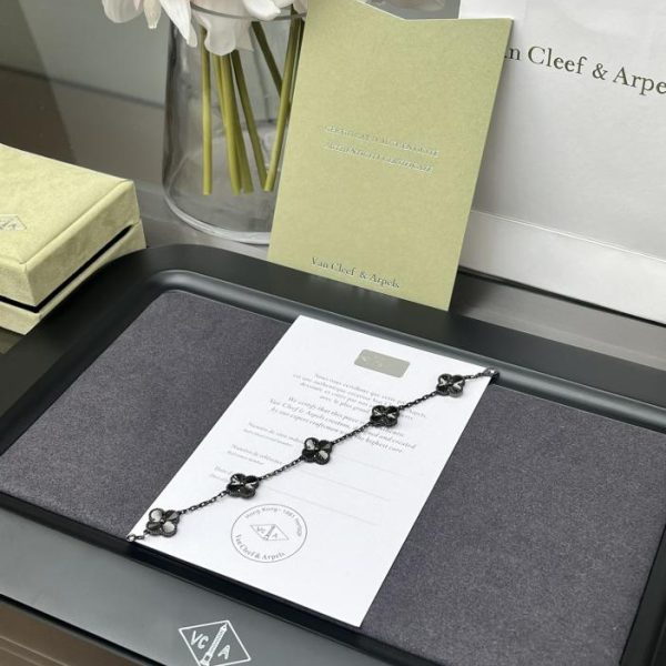 [Versione top] Bracciale Van Cleef & Arpels vca laser nero a cinque fiori