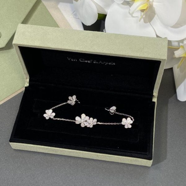 [Versione Top] Bracciale Frivole Van Cleef & ArpelsVCA Full Diamond Clover