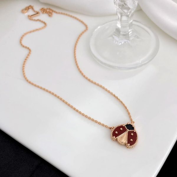 replica,repliche,fake,1:1,earrings,bracelet,ring,jewelry [Versione top] Nuova collana primaverile portafortuna di Van Cleef & Arpels