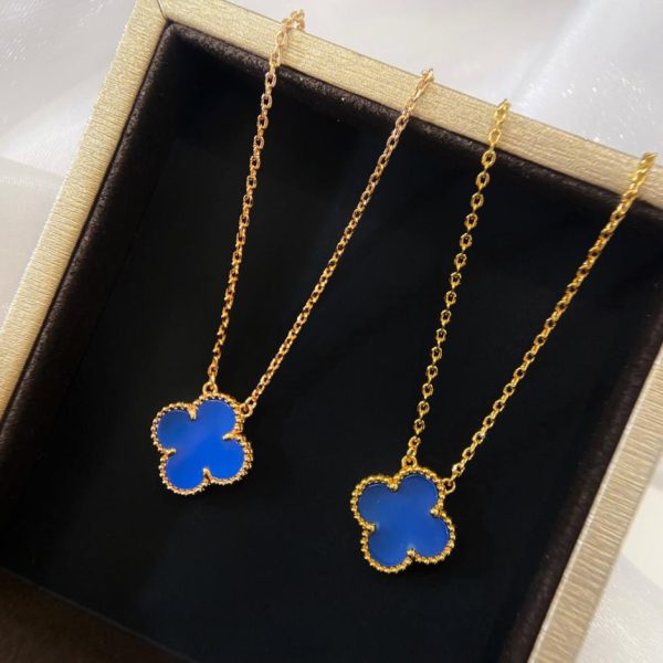 replica,repliche,fake,1:1,earrings,bracelet,ring,jewelry [Versione top] Collana classica di Van Cleef & Arpels con fiore singolo e quadrifoglio