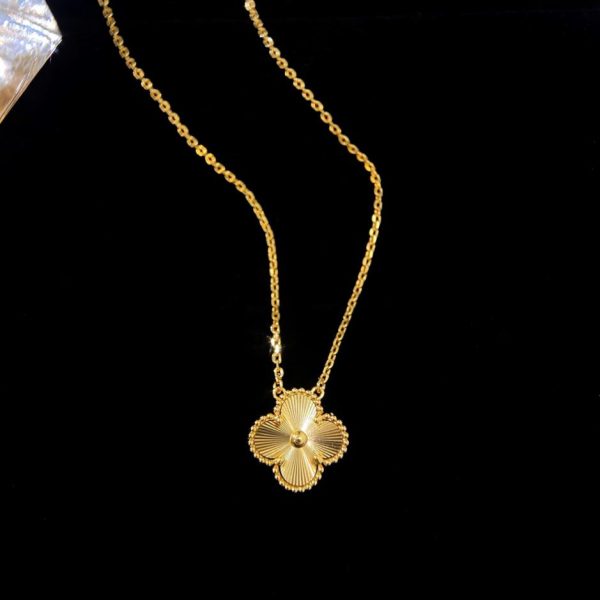 replica,repliche,fake,1:1,earrings,bracelet,ring,jewelry [Versione top] Collana classica di Van Cleef & Arpels con fiore singolo e quadrifoglio