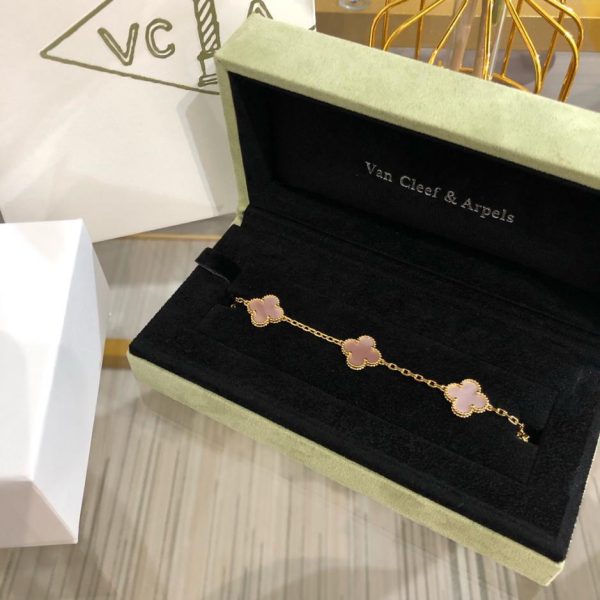 replica,repliche,fake,1:1,earrings,bracelet,ring,jewelry [Versione Top] Bracciale a cinque fiori di Van Cleef & Arpels