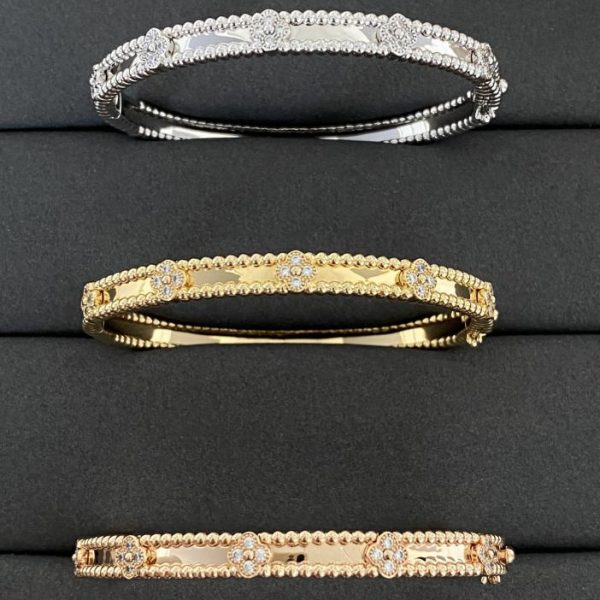 replica,repliche,fake,1:1,earrings,bracelet,ring,jewelry [Versione superiore] Bracciale caleidoscopio VC dell’industria pesante di Van Cleef & Arpels