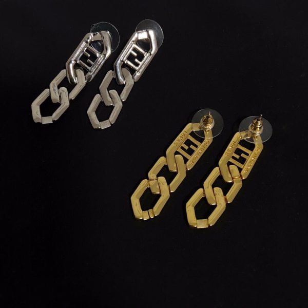replica,repliche,fake,1:1,earrings,bracelet,ring,jewelry Orecchini a catena FENDI