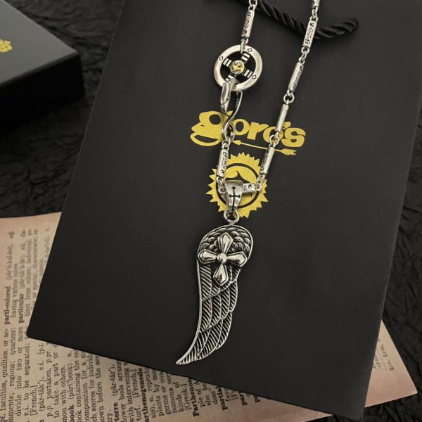 replica,repliche,fake,1:1,earrings,bracelet,ring,jewelry [Versione top] Collana con pendente in piuma Goro Takahashi di Goro