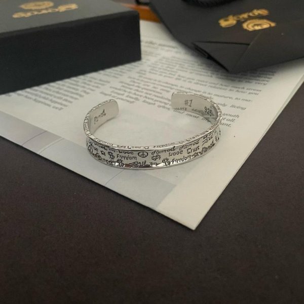 replica,repliche,fake,1:1,earrings,bracelet,ring,jewelry [Versione top] Bracciale con lettera Goro Takahashi di Goro