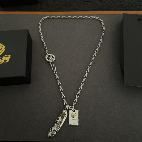 replica,repliche,fake,1:1,earrings,bracelet,ring,jewelry [Versione top] Goro Goro Takahashi con doppio pendente in piuma Collana classica con lettere in bambù Takahashi