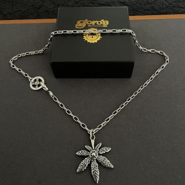 replica,repliche,fake,1:1,earrings,bracelet,ring,jewelry [Versione top] Ciondolo con albero di cocco Goro Takahashi di Goro Collana classica con lettere in bambù Takahashi