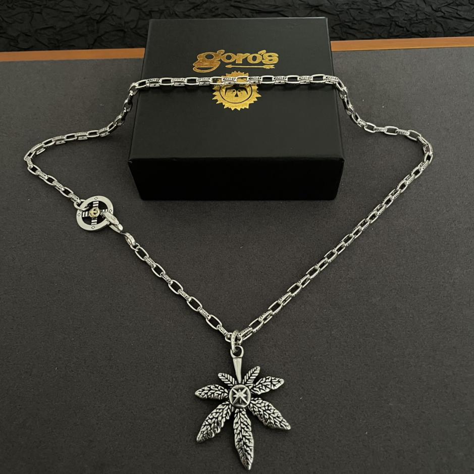 replica,repliche,fake,1:1,earrings,bracelet,ring,jewelry [Versione top] Ciondolo con albero di cocco Goro Takahashi di Goro Collana classica con lettere in bambù Takahashi