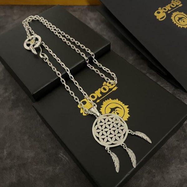 replica,repliche,fake,1:1,earrings,bracelet,ring,jewelry [Versione top] Collana classica Takahashi con pendente in piuma Goro Takahashi di goro