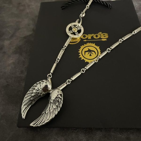replica,repliche,fake,1:1,earrings,bracelet,ring,jewelry [Versione top] Collana con lettera classica Takahashi con ciondolo angelo Goro Takahashi di goro