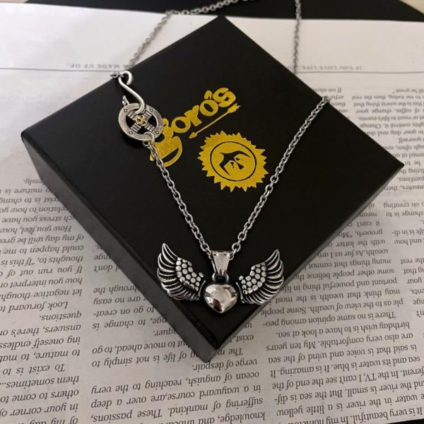 replica,repliche,fake,1:1,earrings,bracelet,ring,jewelry [Versione top] Collana con pendente a forma di angelo Goro Takahashi di Goro