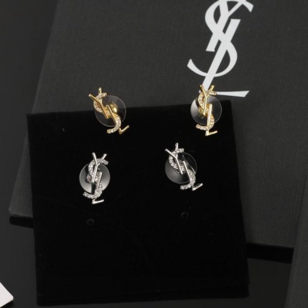 YSL oro e argento/orecchini