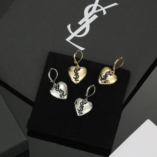 Orecchini YSL cuore pesca