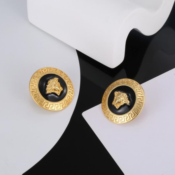 replica,repliche,fake,1:1,earrings,bracelet,ring,jewelry Orecchini in rilievo del volto di Versace
