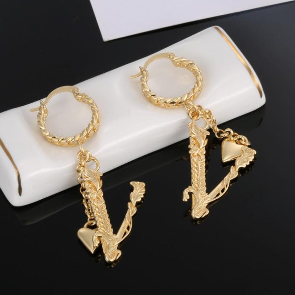 replica,repliche,fake,1:1,earrings,bracelet,ring,jewelry Orecchini in oro Versace