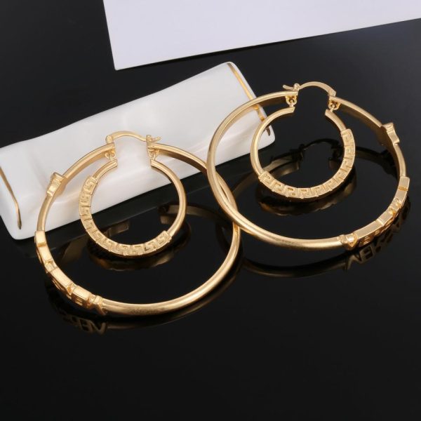 replica,repliche,fake,1:1,earrings,bracelet,ring,jewelry Orecchini in rilievo del volto di Versace