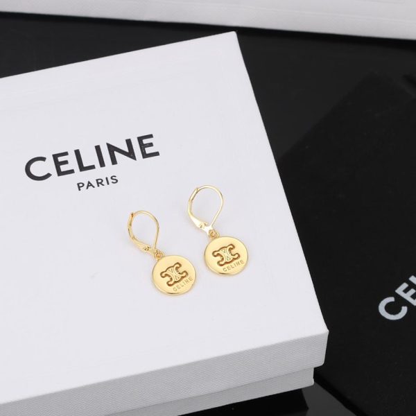 Orecchini rotondi Celine con trama medievale
