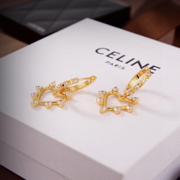 replica,repliche,fake,1:1,earrings,bracelet,ring,jewelry Nuovi orecchini d’amore dorati di Celine