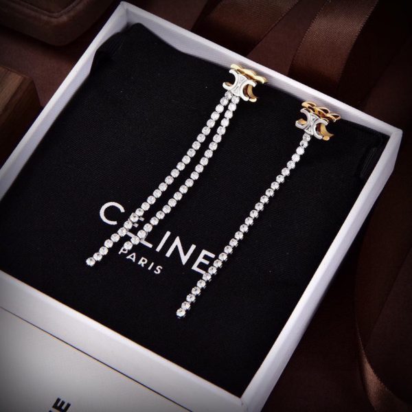 replica,repliche,fake,1:1,earrings,bracelet,ring,jewelry I nuovi orecchini con nappe Arco di Trionfo di Celine