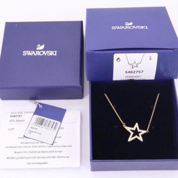 replica,repliche,fake,1:1,earrings,bracelet,ring,jewelry Collana con clavicola stella Swarovski