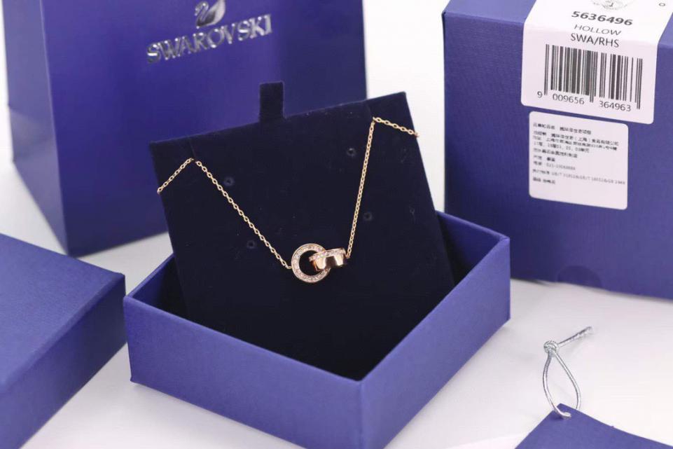 replica,repliche,fake,1:1,earrings,bracelet,ring,jewelry Collana con clavicola Swarovski