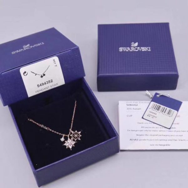 replica,repliche,fake,1:1,earrings,bracelet,ring,jewelry Collana con clavicola stella Swarovski