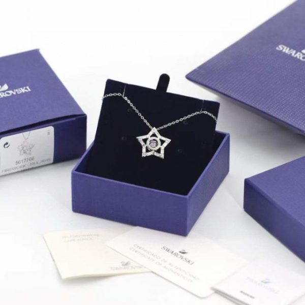 replica,repliche,fake,1:1,earrings,bracelet,ring,jewelry Collana con clavicola con stella Swarovski