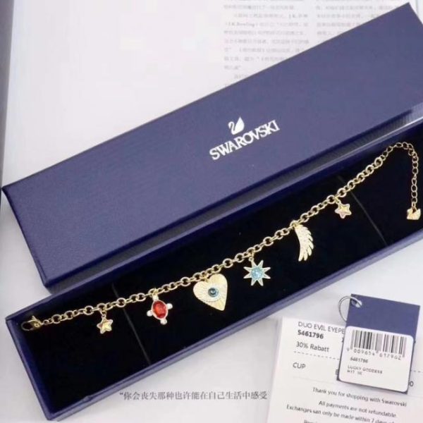 replica,repliche,fake,1:1,earrings,bracelet,ring,jewelry Bracciale Swarovski occhio del diavolo