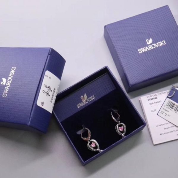 replica,repliche,fake,1:1,earrings,bracelet,ring,jewelry Orecchini con cristalli Swarovski