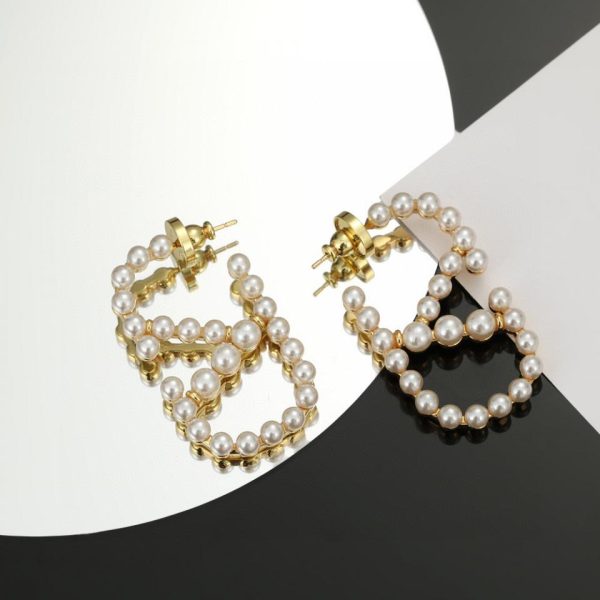replica,repliche,fake,1:1,earrings,bracelet,ring,jewelry Orecchini a V con logo Valentino