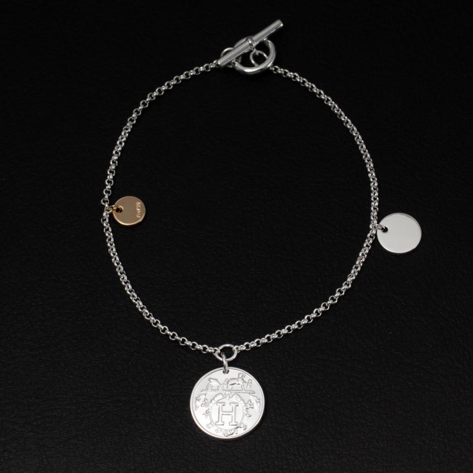 replica,repliche,fake,1:1,earrings,bracelet,ring,jewelry Collana con monete della serie Hermes Ex-Libris
