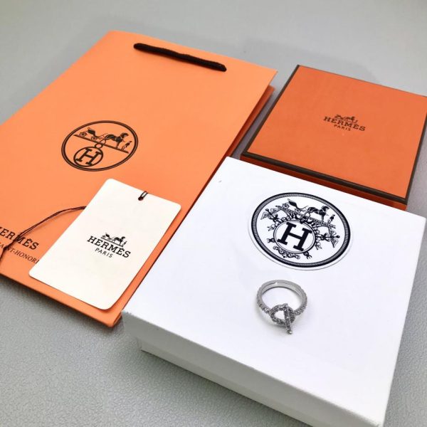 replica,repliche,fake,1:1,earrings,bracelet,ring,jewelry Anello Hermes OT con diamanti pieni