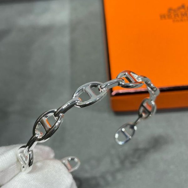 Bracciale Hermes Farandole in argento con naso di maiale