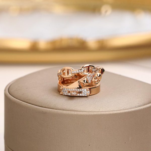replica,repliche,fake,1:1,earrings,bracelet,ring,jewelry Anello firmato Hermes