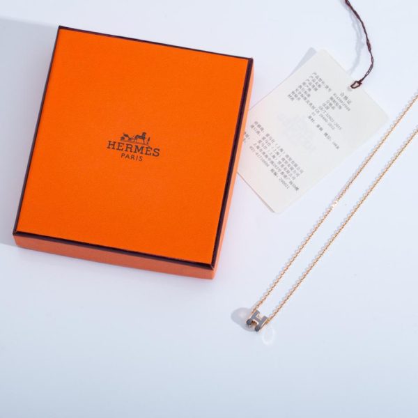 replica,repliche,fake,1:1,earrings,bracelet,ring,jewelry Collana Hermès mini H