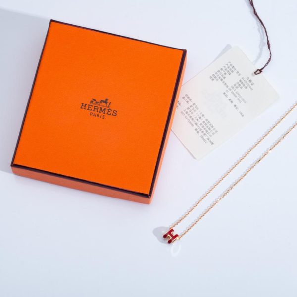 replica,repliche,fake,1:1,earrings,bracelet,ring,jewelry Collana Hermès mini H