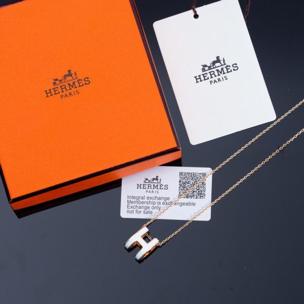 replica,repliche,fake,1:1,earrings,bracelet,ring,jewelry Collana Hermes Grande H Linlang