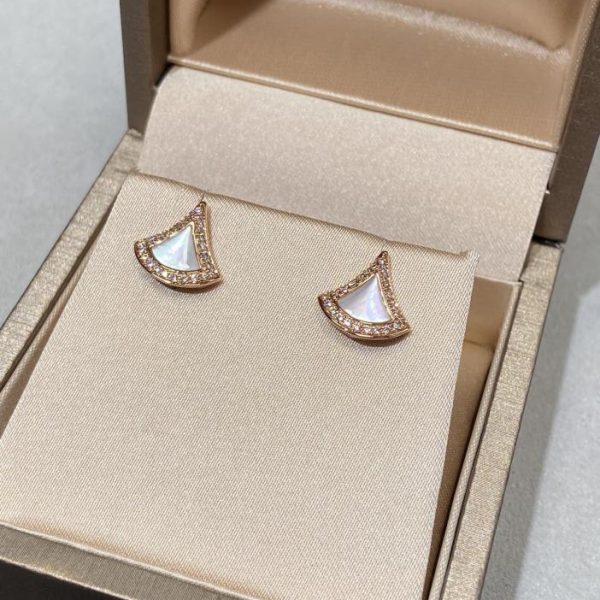 Orecchini minigonna Bvlgari in oro rosa 18 carati