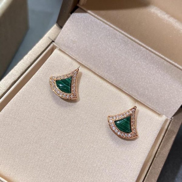 Orecchini minigonna Bvlgari in oro rosa 18 carati